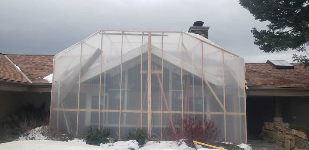weather enclosure for winter construction