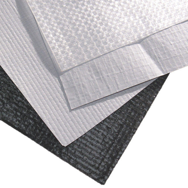 Woven Coated Poly Samples in White and Black